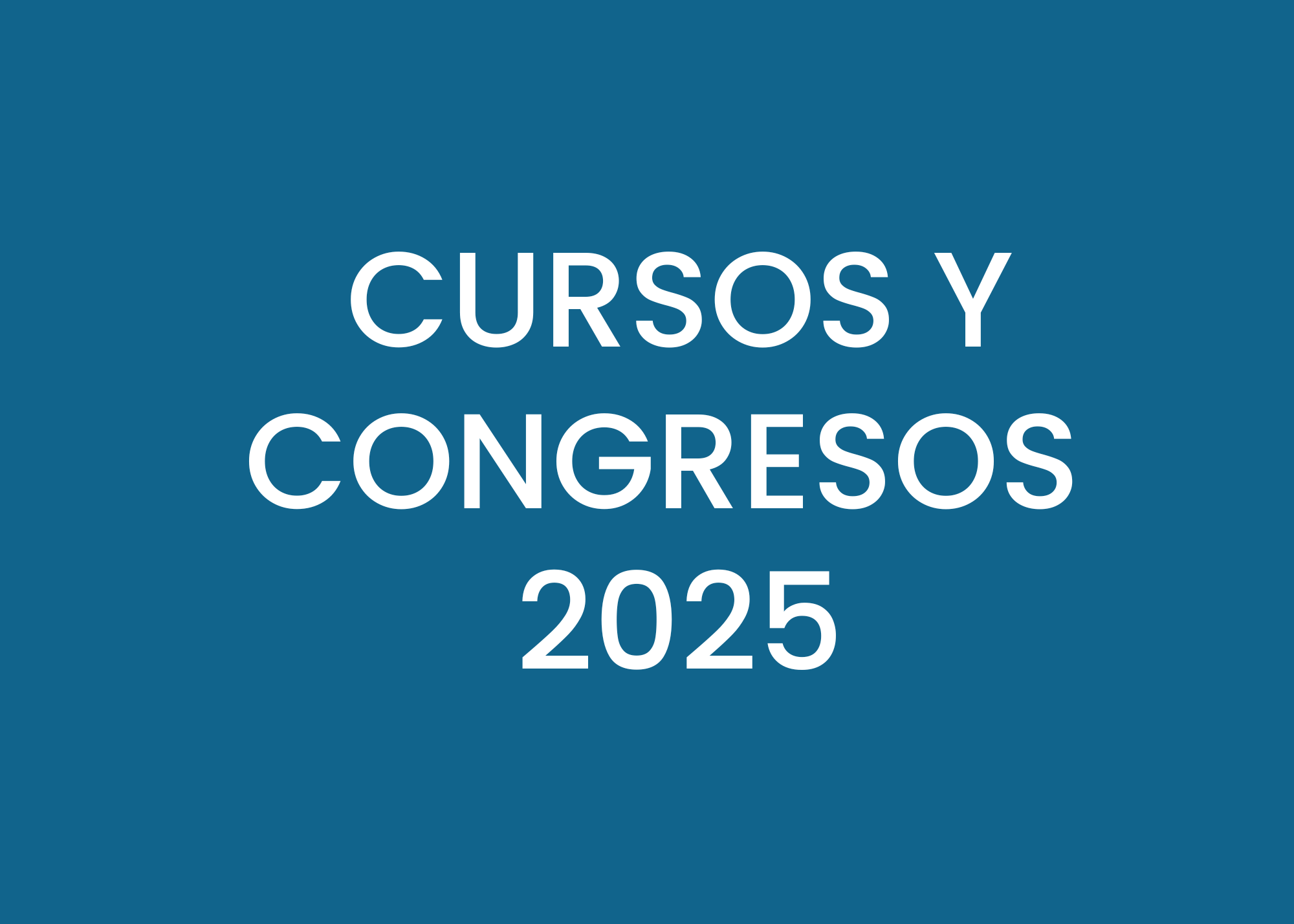 Cursos, congresos y actividades 2025