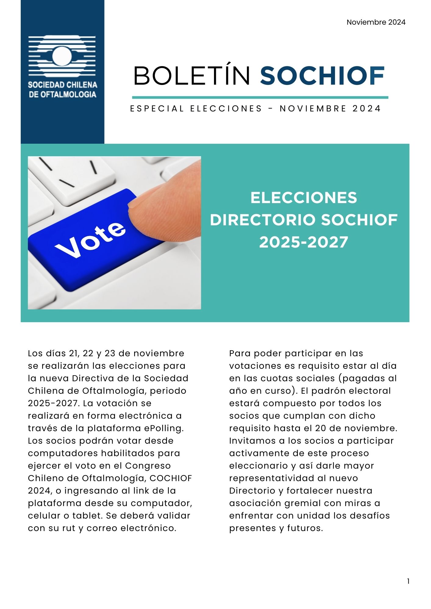 Boletín Especial Candidatos Directorio 2025-2027